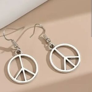 Peace Sign Earrings-Pierced NEW Hand Crafted Bohemian